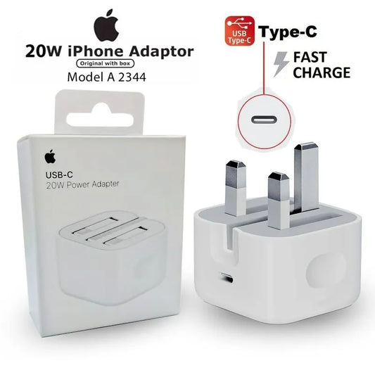 20W Original iPhone USB-C PD Power Adapter 3 Pin Charger Head